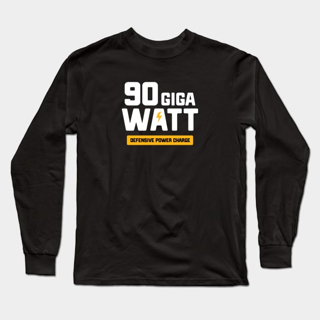 90 GigaWATT Power - Pittsburgh Steelers Long Sleeve T-Shirt by Merlino Creative